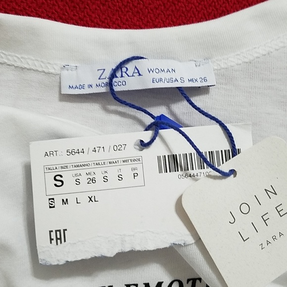 ZARA graphic tee 'my emotional day...' • NWT - Picture 4 of 8